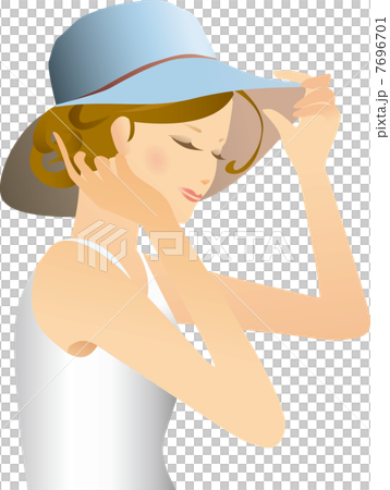 帽子をかぶる女性 7696701