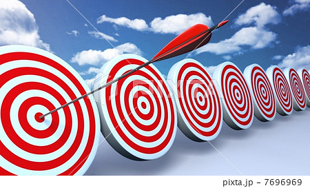 red targets and arrow sky 7696969