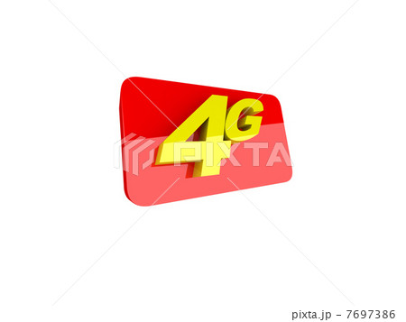 The letters 4G representing the new standard in wireless communi 7697386