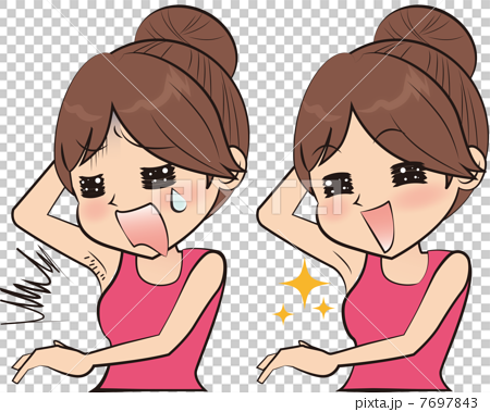 Women suffering from armpit hair - Stock Illustration [7697843] - PIXTA
