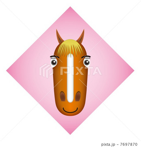 馬の顔のイラスト素材