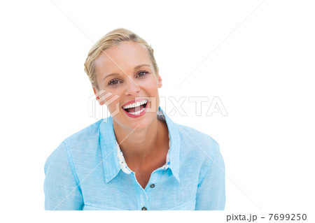 Pretty woman laughing at camera 7699250