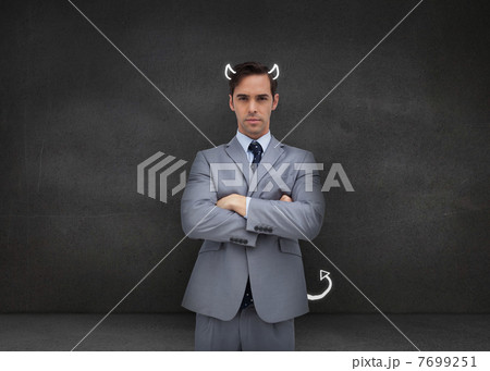 Serious businessman representing the demon 7699251