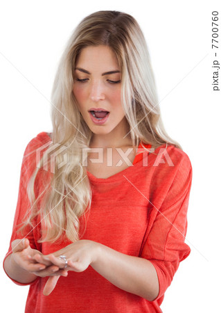 Future wife looking at her engagement ring Future wife looking at her engagement ring 7700760