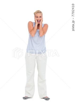 Surprised blonde gesturing Surprised blonde gesturing 7702410
