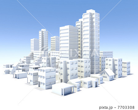 ビル群のイラスト素材