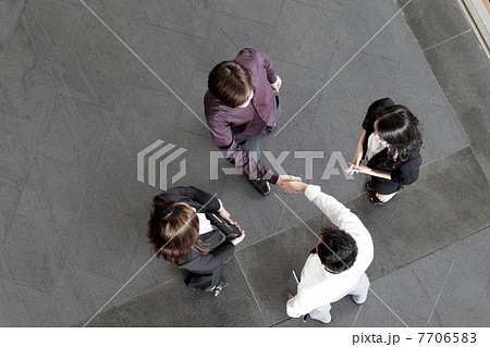 High angle view of Asian Business people shaking hands. High angle view of Asian Business people shaking hands. 7706583