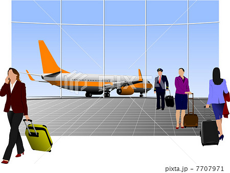 Airport scene . Vector illustration for designers 7707971