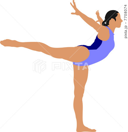 Woman gymnastic vector illustration. Free callisthenics 7708074