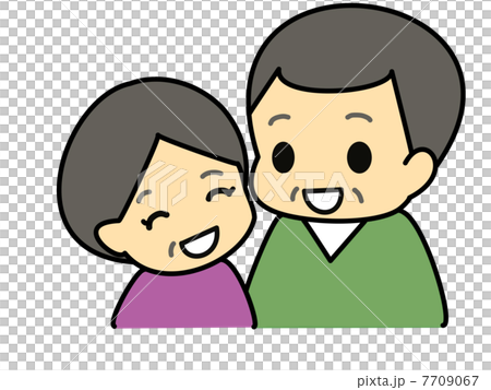 老夫婦　笑顔 7709067