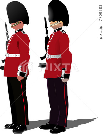 Vector image of beefeater isolated on white 7709283
