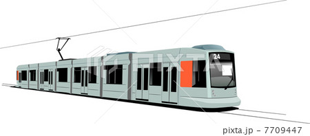 City transport. Tram. Vector illustration 7709447
