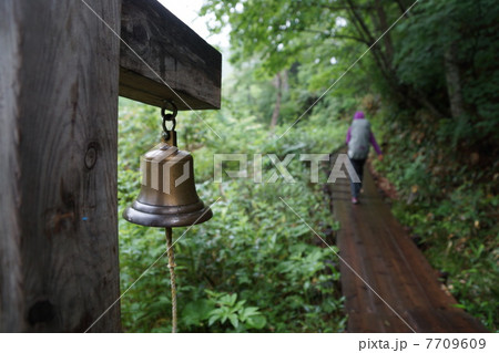 尾瀬ヶ原へ向かう山道 熊よけ鐘 尾瀬ヶ原へ向かう山道 熊よけ鐘 7709609
