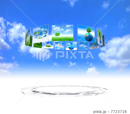 展示されたエコ環境のボード 7723716