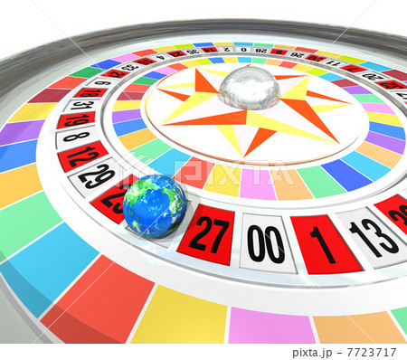地球の運命を占うルーレットのイラスト素材