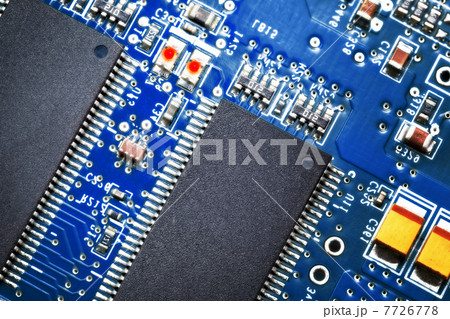 Close-up of electronic circuit board. Macro . 7726778