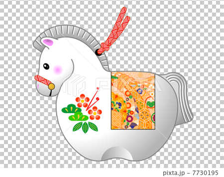 年賀状素材馬絵馬 7730195