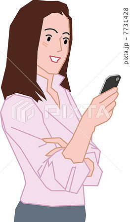 スマートフォンを操作する女性ビジネスマン 7731428