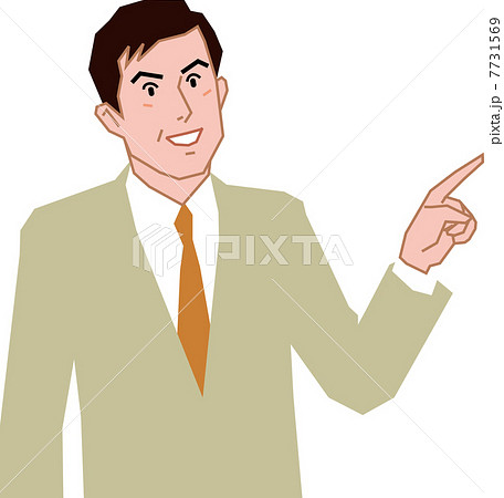 指差しをする４０代サラリーマン 7731569