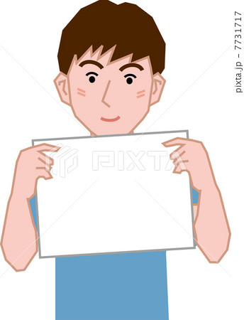 紙切れを持つ中学生の男子 紙切れを持つ中学生の男子 7731717