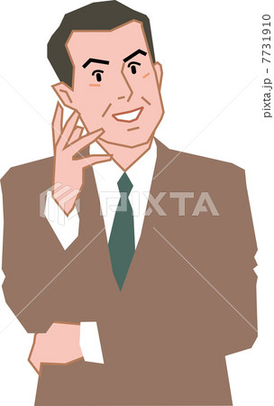 手振りを交えて話す50代サラリーマン 手振りを交えて話す50代サラリーマン 7731910
