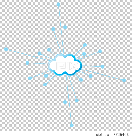 クラウドネットワークのイラスト素材