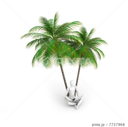 The person works on a vacation. 7737968