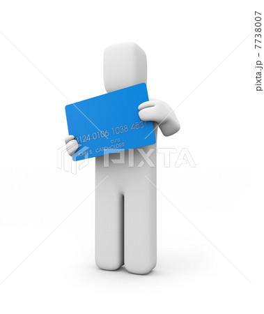 Cardholder. Person hold credit card 7738007