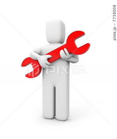 Person hold spanner 7738008