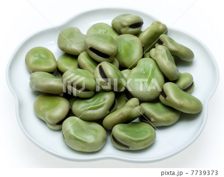 塩ゆでしたソラ豆 7739373
