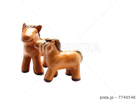 午年（馬）正月干支イメージ　切抜き写真素材｜白バック 7740546