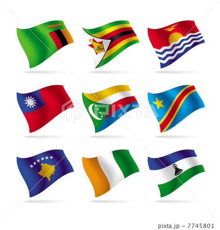 Set of world flags 10 7745801