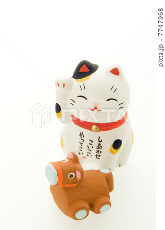 招き猫 午 ハガキテンプレート 年賀状素材 招き猫 午 ハガキテンプレート 年賀状素材 7747968