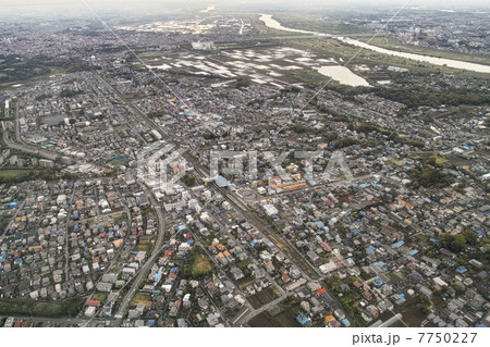 成田線湖北駅上空より利根川方向を撮影 成田線湖北駅上空より利根川方向を撮影 7750227
