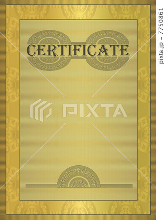 Certificate gold ornament frame vector template 7750861