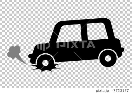 被刺破的汽車輪胎 7753177