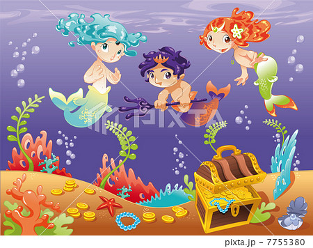 Baby Sirens and Baby Triton with background. 7755380