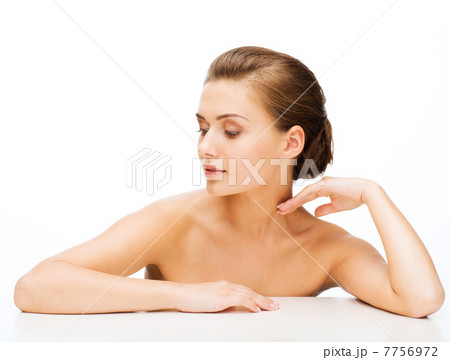 face of woman with beautiful hairstyle face of woman with beautiful hairstyle 7756972