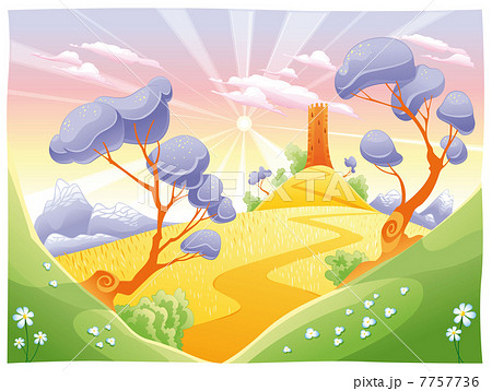 Landscape with tower. 7757736