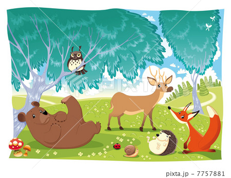 Animals in the wood. Animals in the wood. 7757881