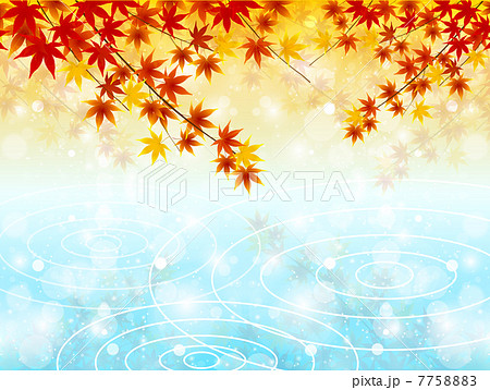もみじ 背景 秋のイラスト素材 775