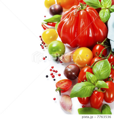 fresh tomatoes and herbs - healthy eating concept 7763536