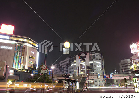 錦糸町駅前の夜景の写真素材