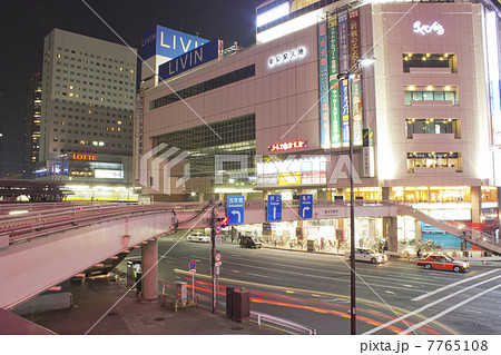 錦糸町駅前の夜景の写真素材