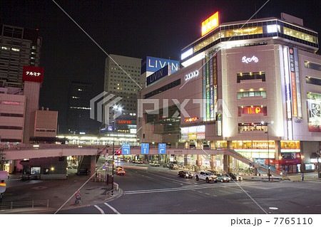 錦糸町駅前の夜景の写真素材