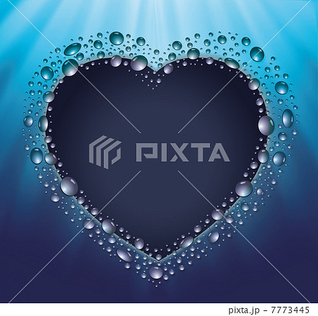 vector blackboard heart drop water blue e 7773445