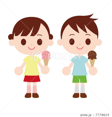 アイスクリームを持った子ども 7778624
