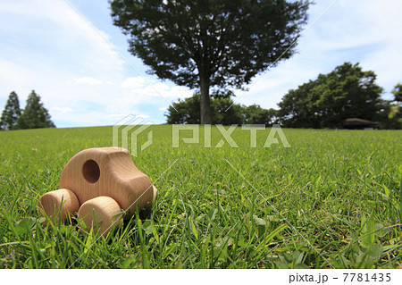 芝生とクルマの模型 7781435