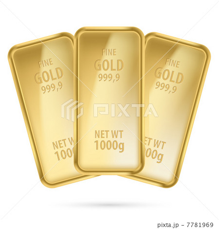 Three gold bars. 7781969
