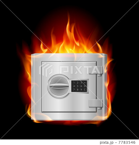 Burning steel safe 7783546